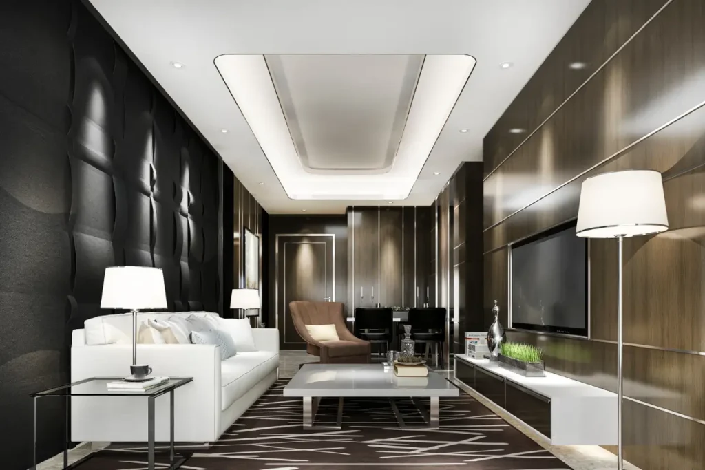 Revêtement moderne d'une chambre d'hôtel