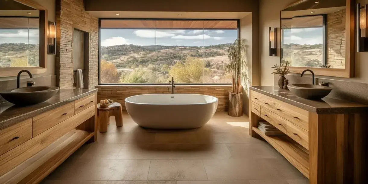Salle de bain covering effet bois 