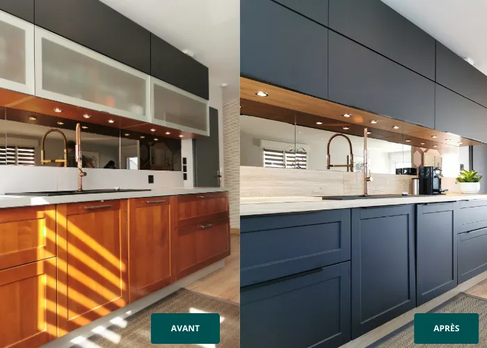 home staging de cuisine en bois réalisation avant après