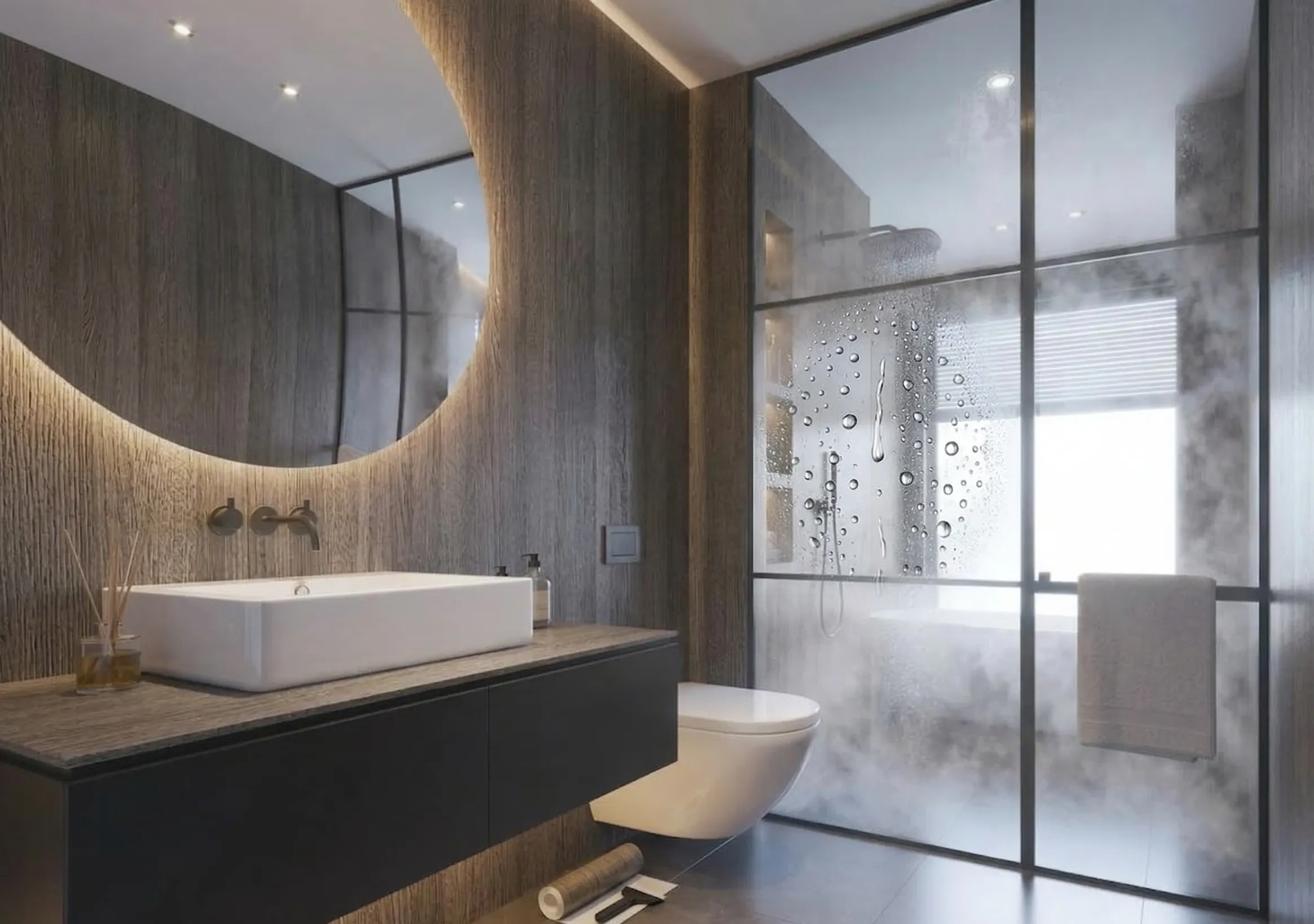 Résistance à l'humidité — film architectural salle de bain Lyon